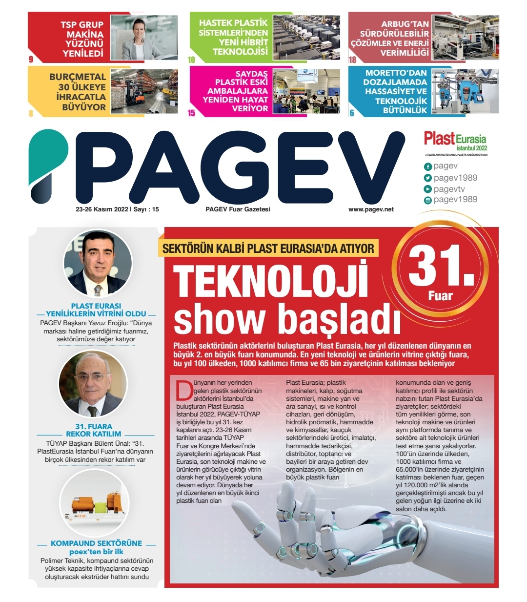 PAGEV FUAR GAZETESİ SAYI 15