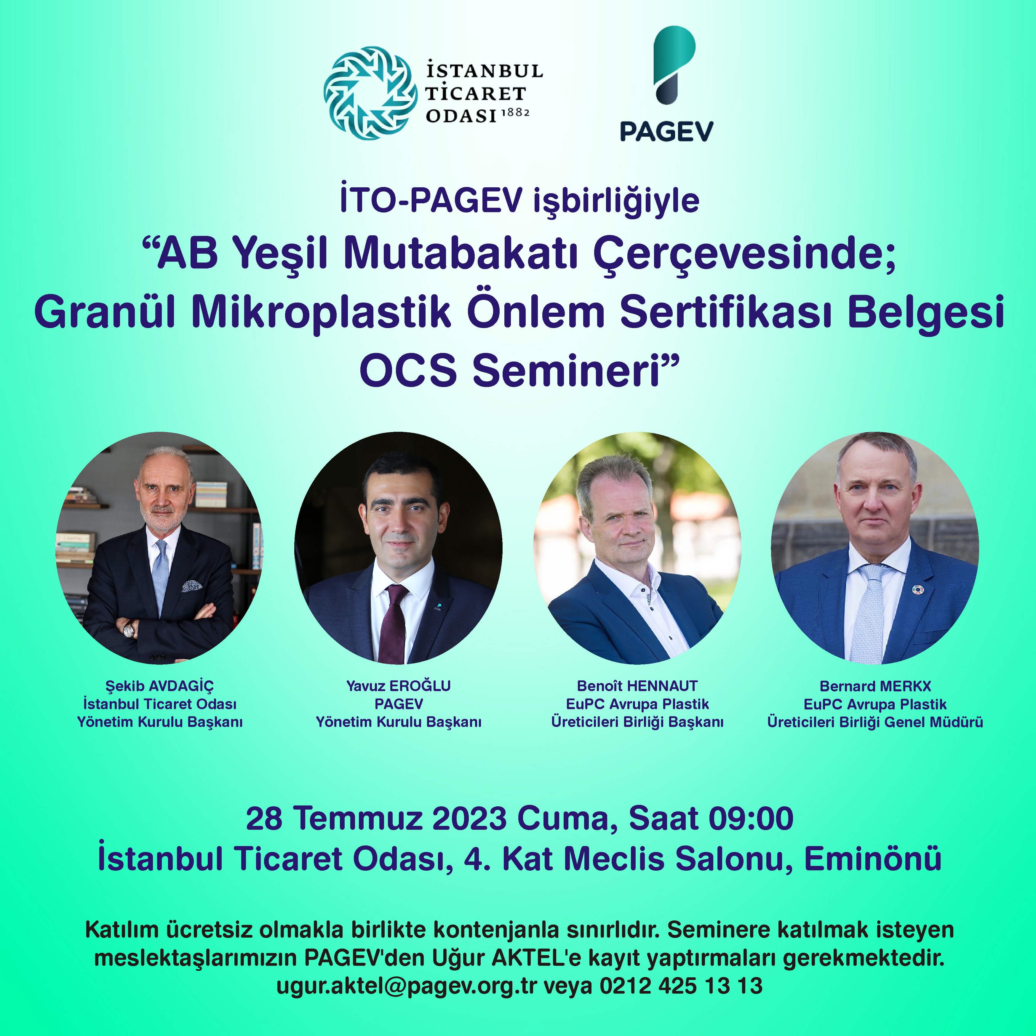  İTO-PAGEV işbirliğiyle “AB Yeşil Mutabakatı Çerçevesinde; Granül Mikroplastik Önlem Sertifikası Belgesi OCS Semineri”