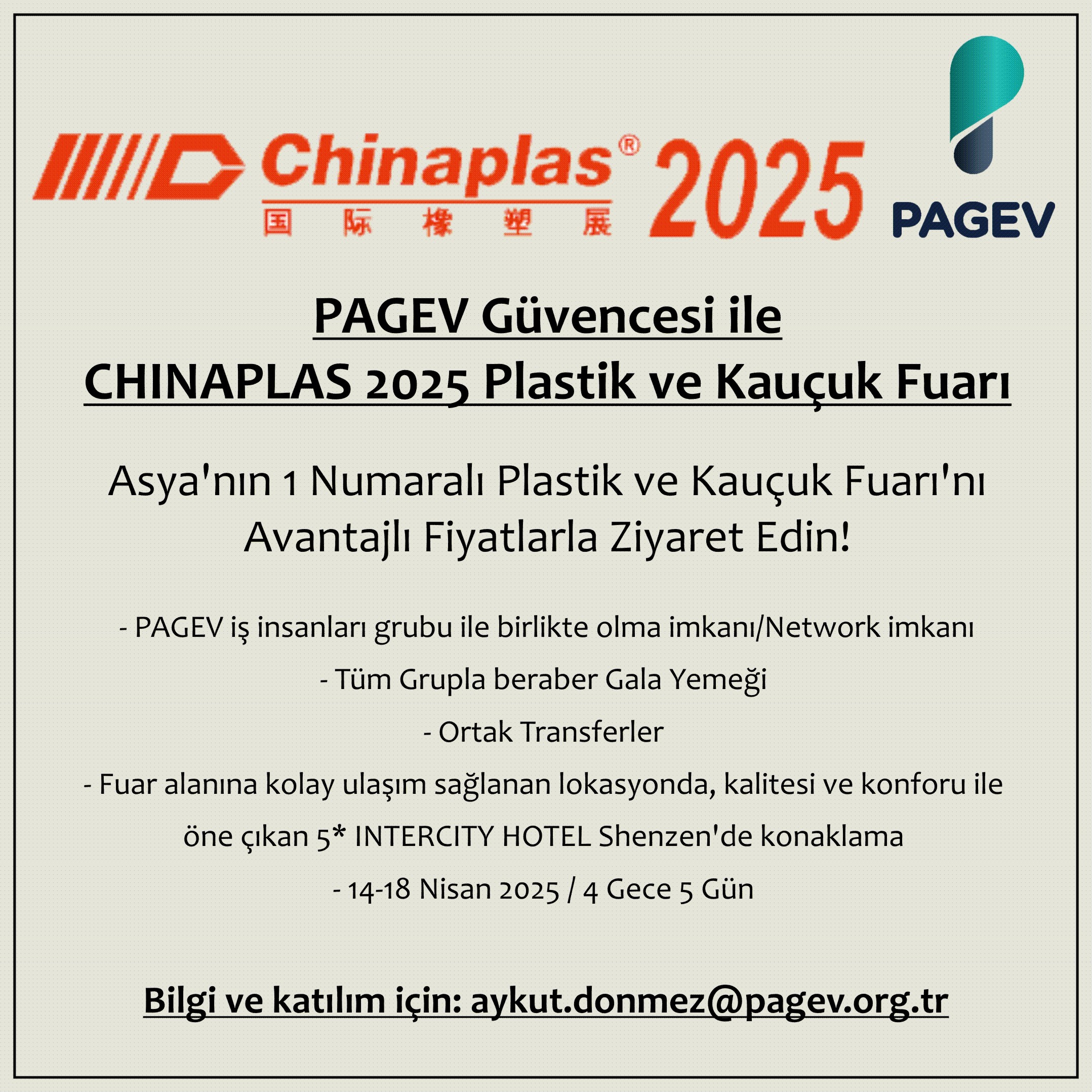 Asya'nın 1 Numaralı Plastik ve Kauçuk Fuarı'nı Avantajlı Fiyatlarla Ziyaret Edin!