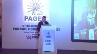 PAGEV 1. BAŞKAN YRD. AHMET MERİÇ'İN ULUSLARARASI PLASTİK AMBALAJ TEKNOLOJİLERİ KONGRE KONUŞMASI