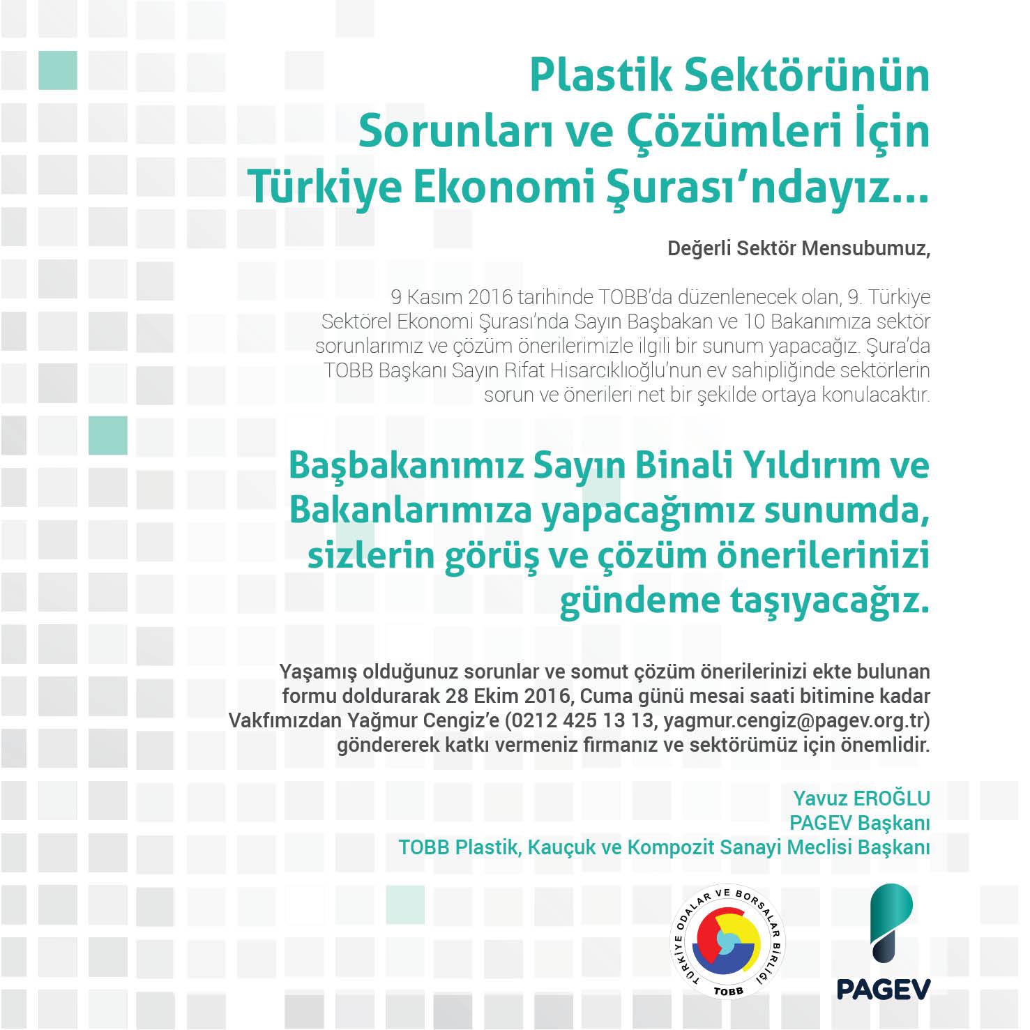 Sayın Başbakan ve Bakanlarımıza Sorun ve Önerileriniz