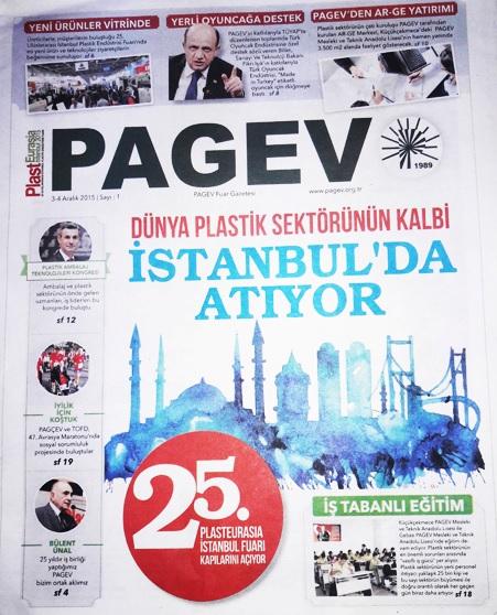PAGEV FUAR GAZETESİ ve PAGEV PLASTİK DERGİSİ PLAST EURASIA FUARI’NDA YİNE SİZLERLE BULUŞUYOR