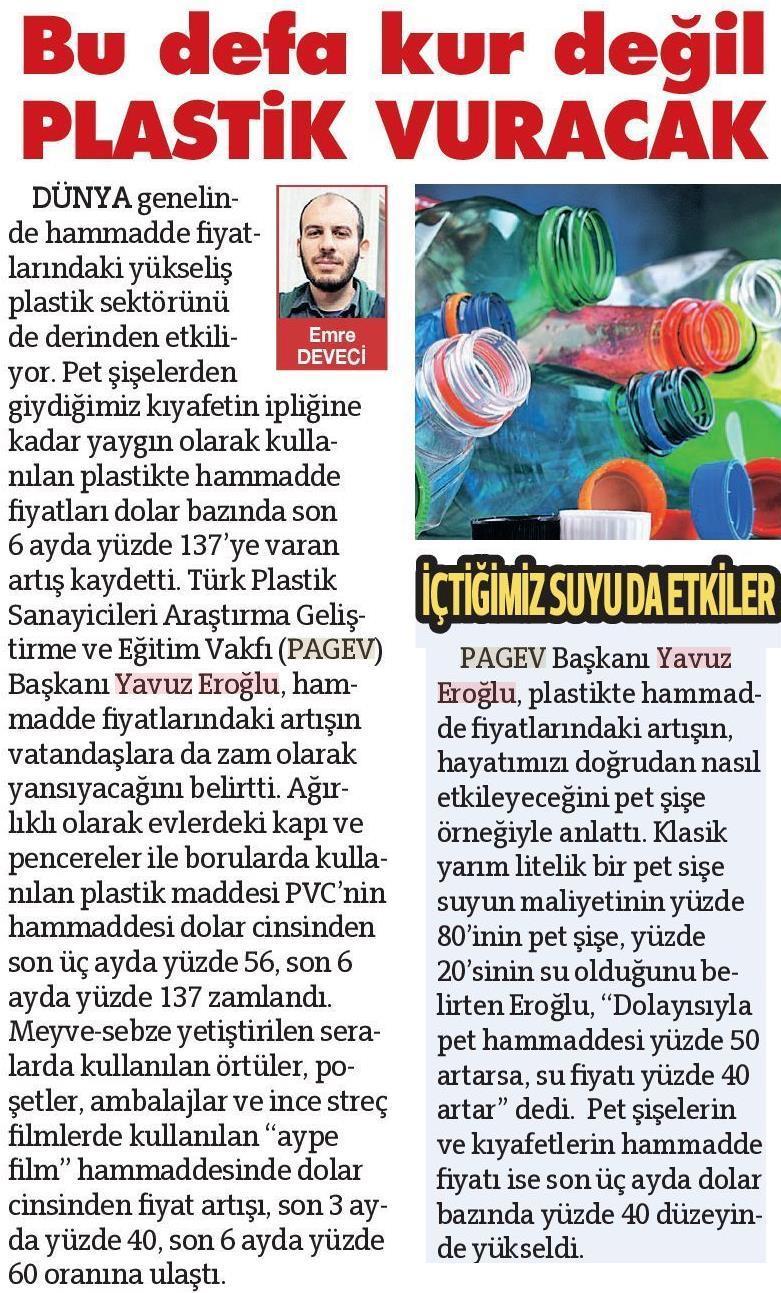 Zam dalgası kapıda: Bu defa kur değil plastik vuracak
