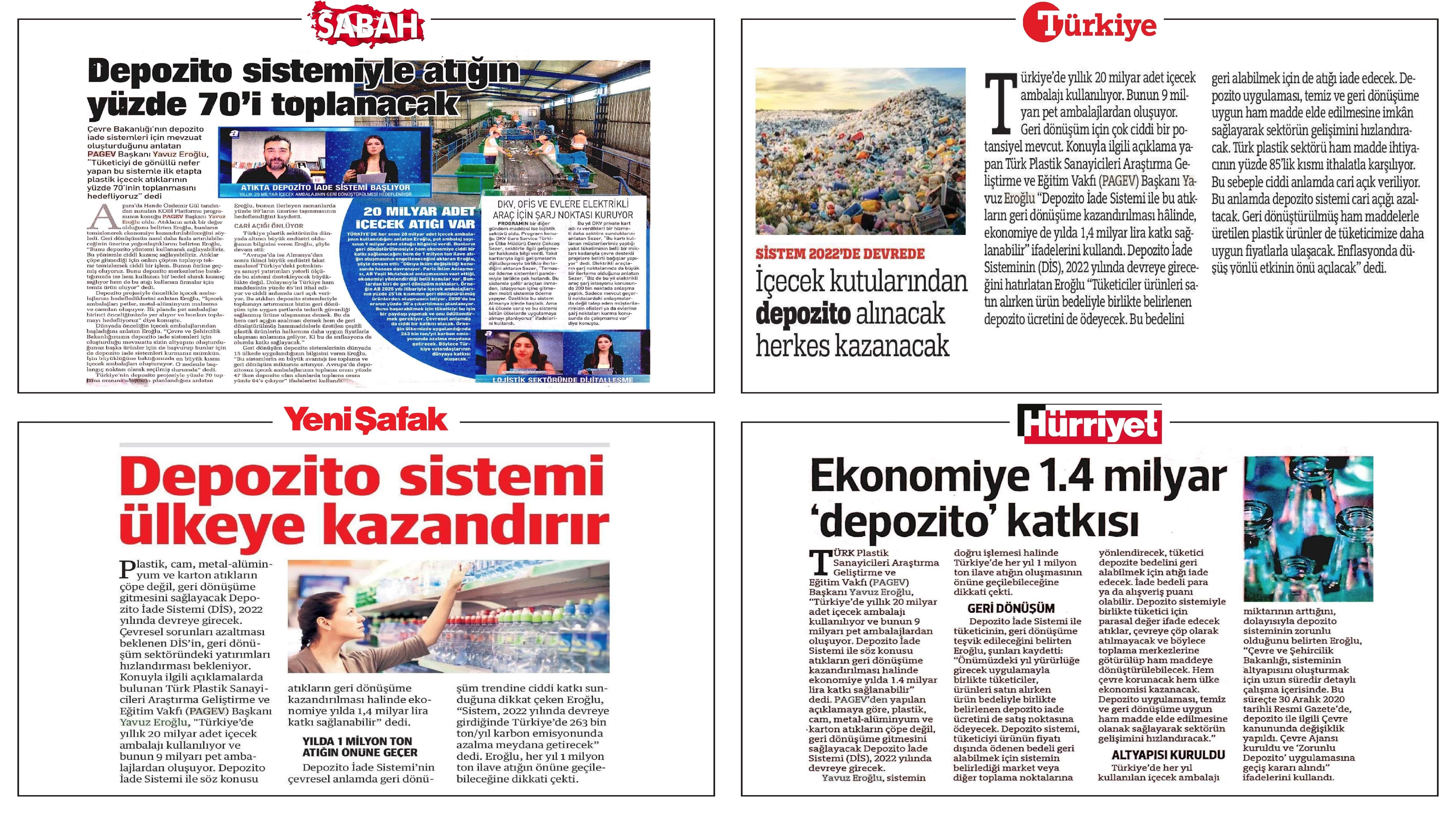 Depozito İade Sistemi Bilgilendirmemizin Basında Yansımaları