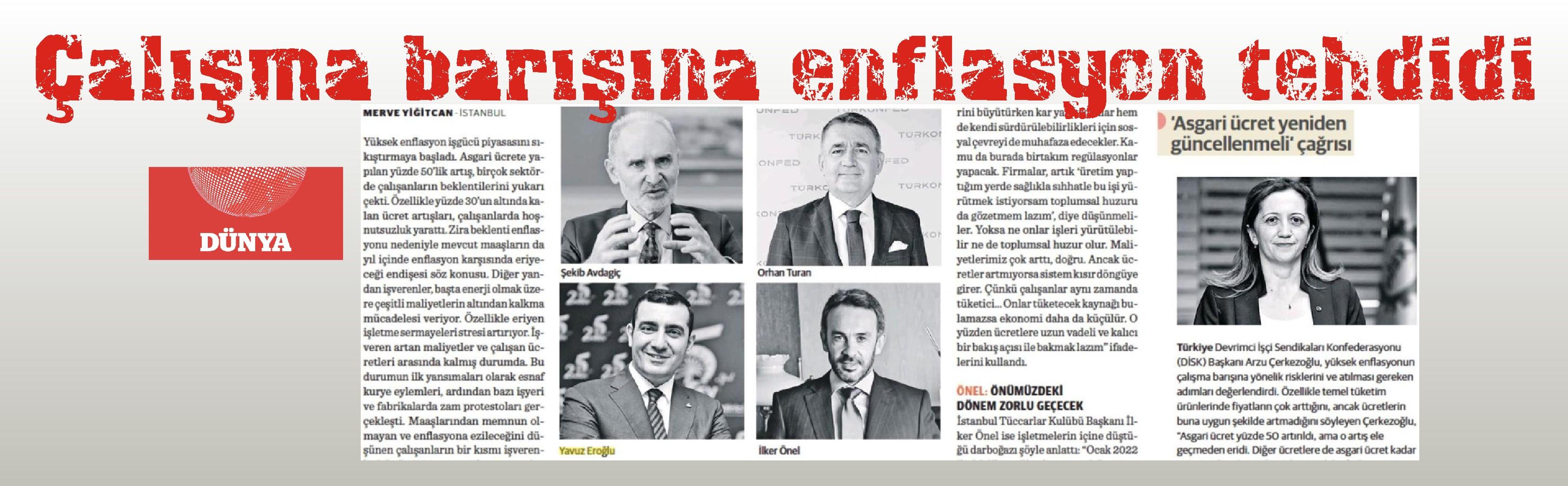 Çalışma barışına enflasyon tehdidi